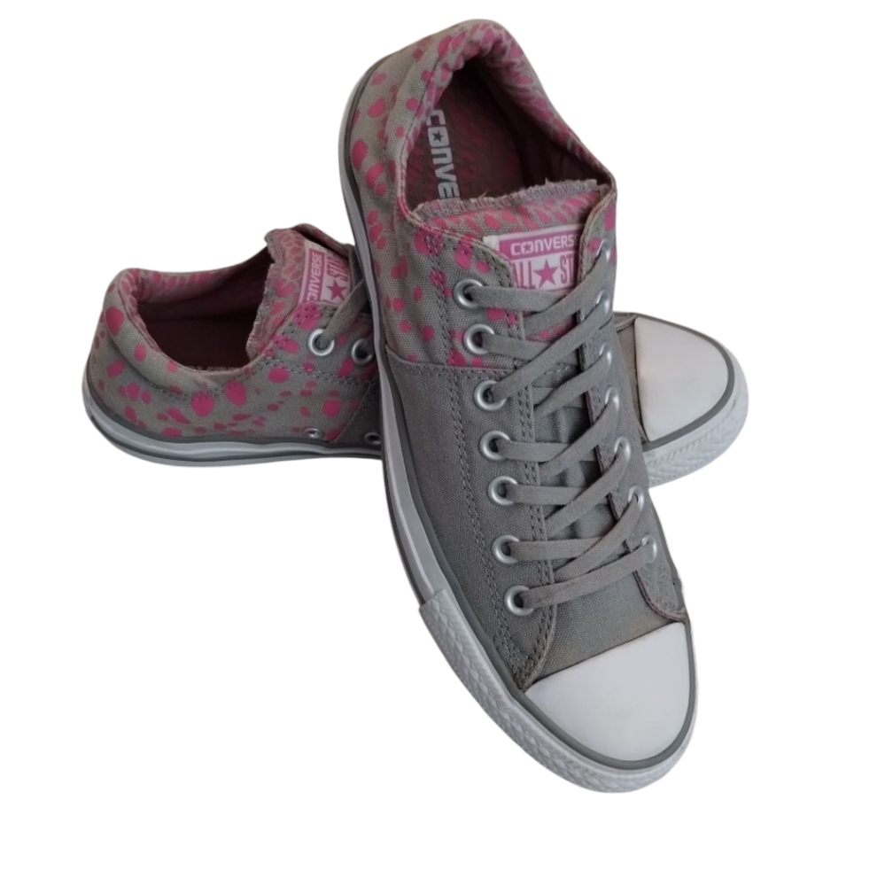Converse Women's Gray and Pink Patterned Sneakers